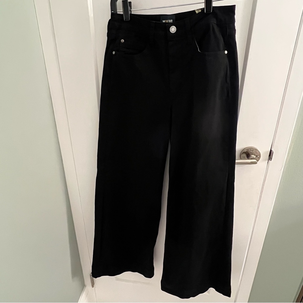 Anthropologie Maeve Black Wide-Leg Jeans
